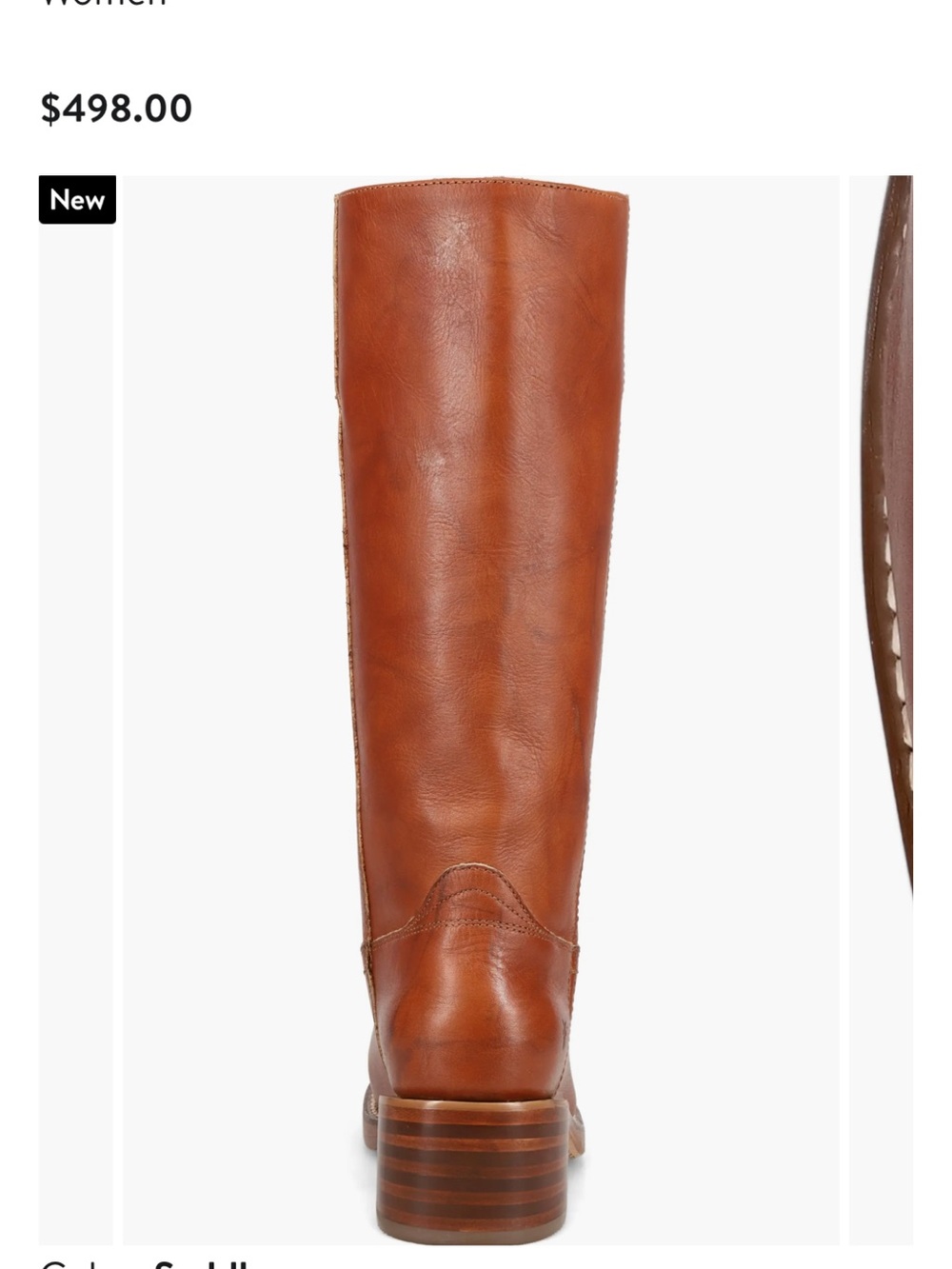 Frye Knee High Campus Boots in Saddle - Picture 4 of 5